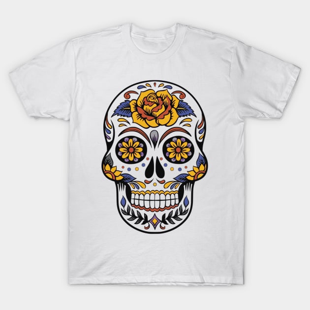 Floral Skull T-Shirt by code96